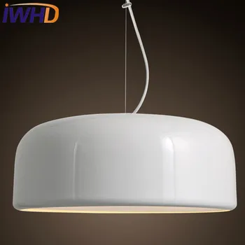 

IWHD LED Pendant Lights Multicolor Modern Hanging Lamp Black Art Deco Lampara Bedroom Living Room Cafe Iron Luminaire Suspendu