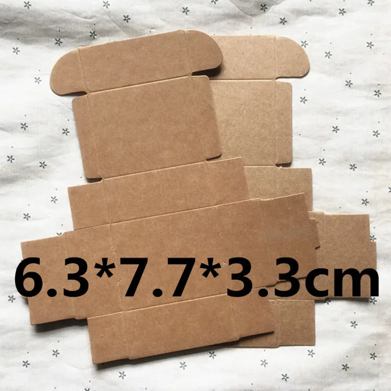 50 pcs 6.3*7.7*3.3cm Retro Mini Kraft Paper Box,DIY Wedding Gift Favor Boxes,Party Candy Box