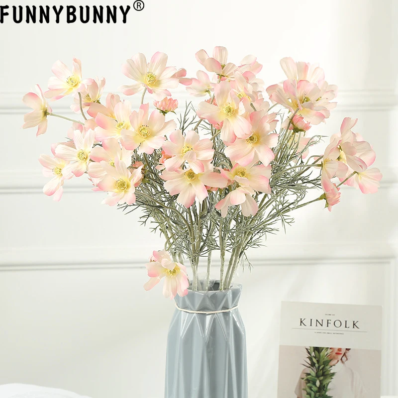 FUNNYBUNNY Искусственные цветы каллиопсис поддельные настольные из шелка кухня Дом