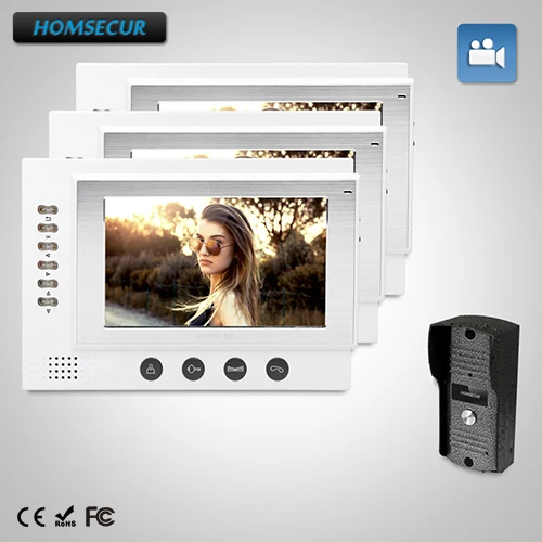 

HOMSECUR 7" Hands-free Video Door Phone Intercom System+Dual-way Intercom