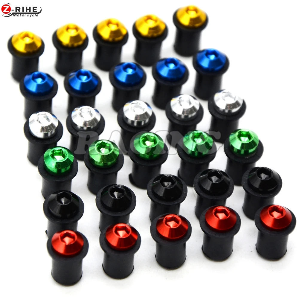 

5pcs Universal CNC Fairing Body Work Bolt Spire Speed Fastener Clips Screw Motorcycle Accessories for Suzuki RF 600R 1993 93 CNE