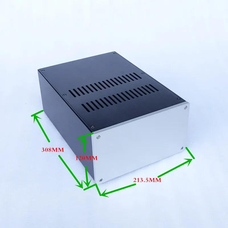 BZ2212A silver full Aluminum Preamplifier enclosure/amplifier chassis AMP BOX 220mm*120mm*311mm