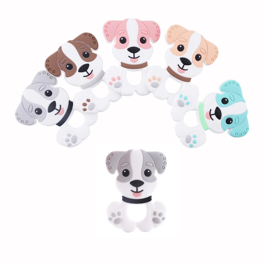 

1pc Silicone Baby Teether Dog Tiny Rod Pendant Nursing Necklace Pendant Food Grade Silicone Beads Rodent Baby Bite Toys Bopoobo