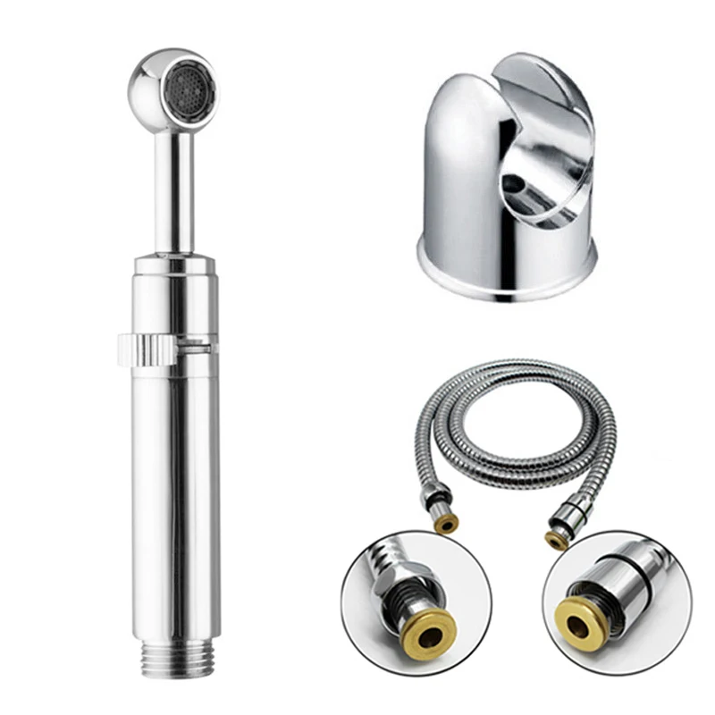 Brass Chrome Bidet ABS Nozzle Double Function Bidet Spray Toilet