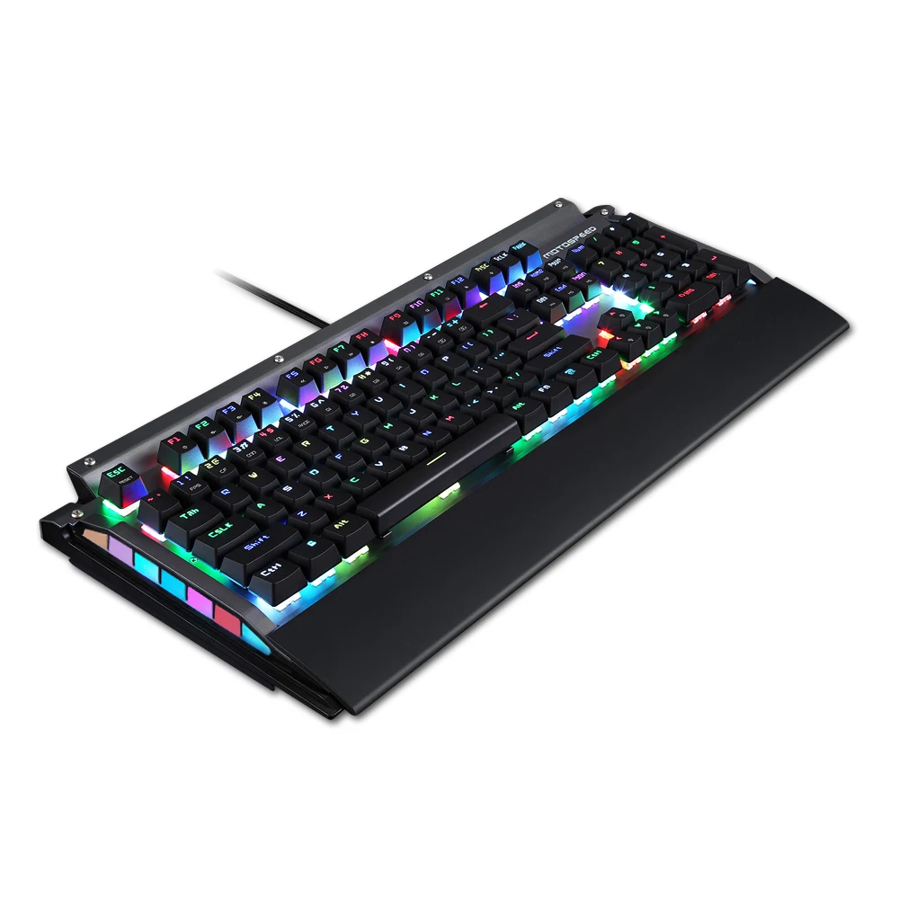 Игровая клавиатура Motospeed CK98, синий переключатель, механическая клавиатура с RGB подсветкой, 104 клавиш, защита от привидения для игр, переключатель Kailh BOX