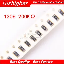 100 шт. 1206 SMD резистор 5% 200 к ом 204 200 кОм Бесплатная доставка