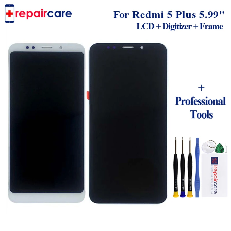 

5.99" For Xiaomi Redmi 5 Plus LCD Display Digitizer Touch Screen Assembly for Redmi 5 plus Replacement Repair Parts with Frame