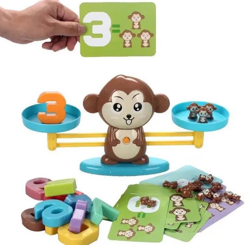 

Monkey Digital Balance Scale Toy Mathematics Enlightenment Cognitive Children Digital Addition and Subtraction Math Scales Toys