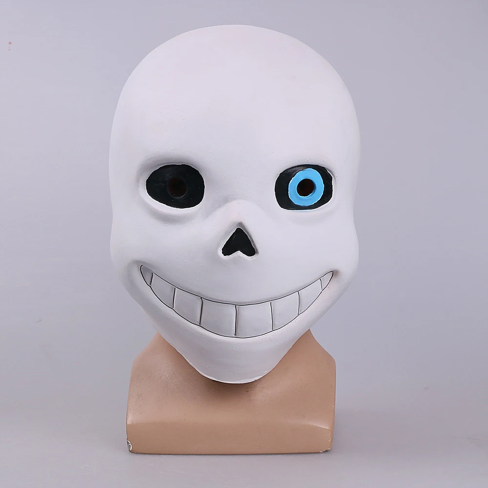 Маскарадные маски из латекса для косплея Undertale Sans забавные белые маскарадные