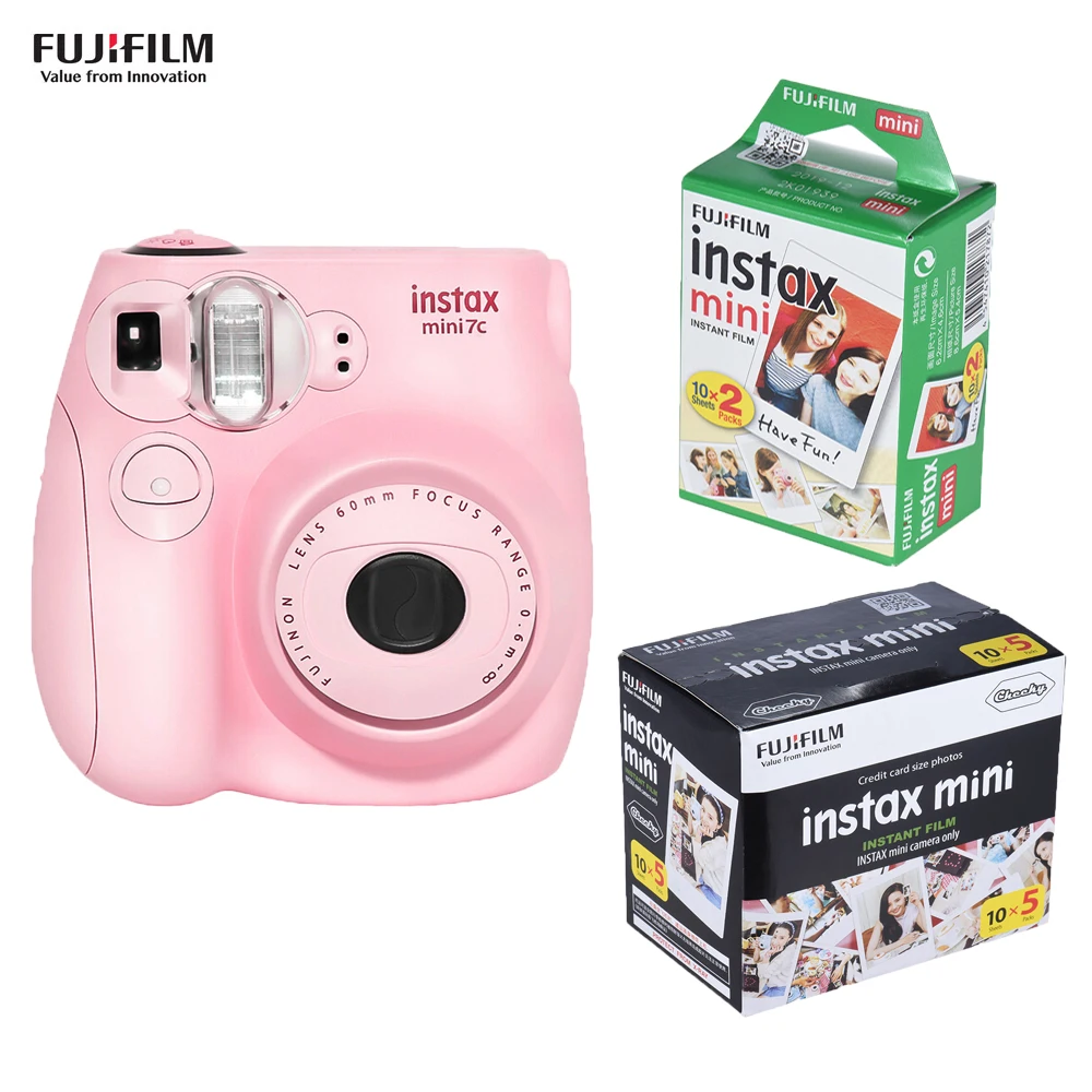 Белая пленка для Fuji Instax Мини-пленка Камера Mini7c мини 7C Фотоаппарат моментальной печати дешевле, чем Instax mini8 mini9 на день рождения или Рождество подарок на Новый год - изображение