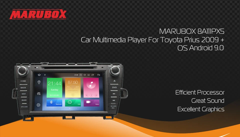 Perfect MARUBOX Double Din 4GB RAM Android 9 For Toyota Prius 2009-2015 GPS Navi DVD Stereo Radio Car Central Multimedia Player 8A111PX5 0 Perfect MARUBOX Double Din 4GB RAM Android 9 For Toyota Prius 2009-2015 GPS Navi DVD Stereo Radio Car Central Multimedia Player 8A111PX5 0