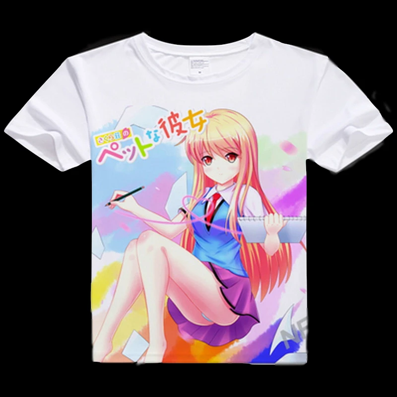 

201Anime Unisex Tops Tee The Pet Girl of Sakurasou T-Shirt sakura sou no pet na kanojo Shiina Mashiro men T shirt Men Women Tees