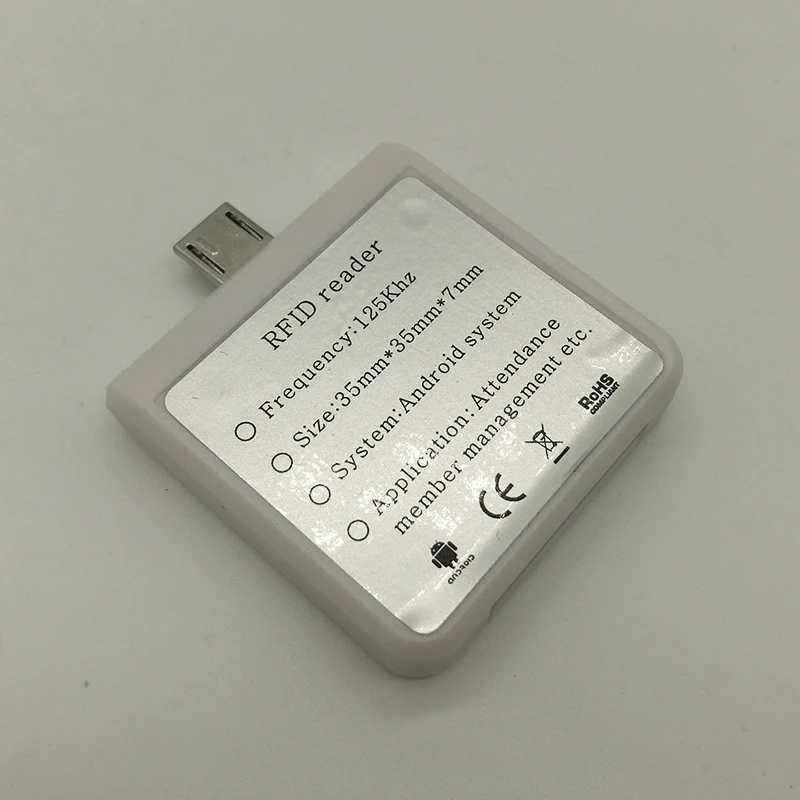 Мини размер USB Rfid кард-ридер для Android мобильного телефона микро USB Rfid 125 кГц или 13,56 МГц кард-ридер