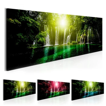 

Modular HD Wall Art Prints Canvas Poster 1 Piece Forest Waterfall Painting Hang Picture Modern Scenery Home Decor Corridor