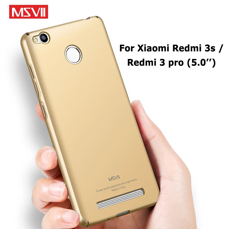 Xiaomi Redmi 3 S Чехол Msvii Тонкие Матовые чехлы для Xiaomi Redmi 3 Pro Чехол Xiomi 3 S PC чехол для Xiaomi Redmi 3 S чехол s 5,0