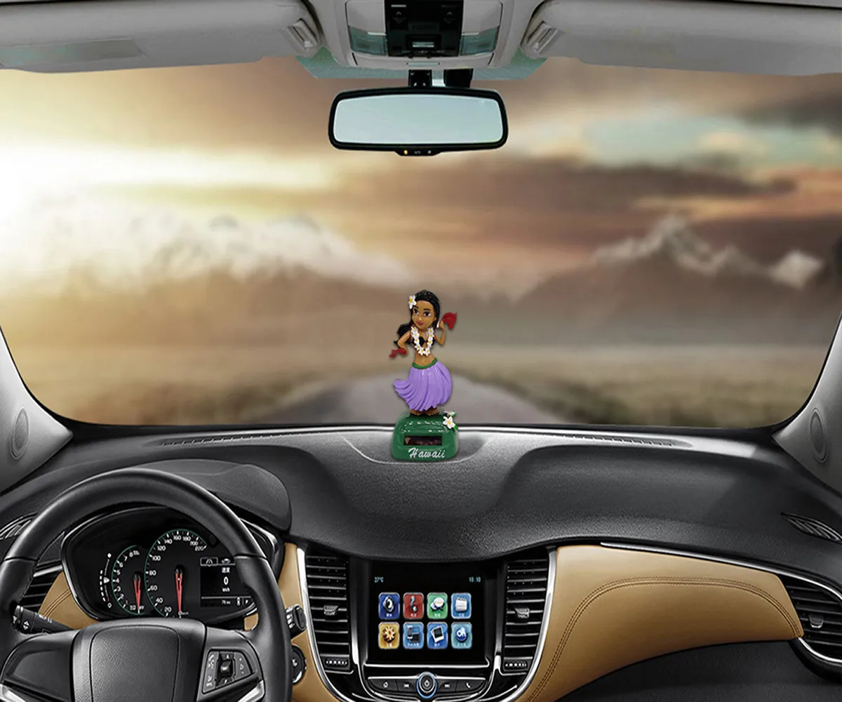 Гавайский автомобиль для девочек на солнечных батареях, танцующий животное, качающийся анимированный качающийся танцор, автомобиль, дропшиппинг