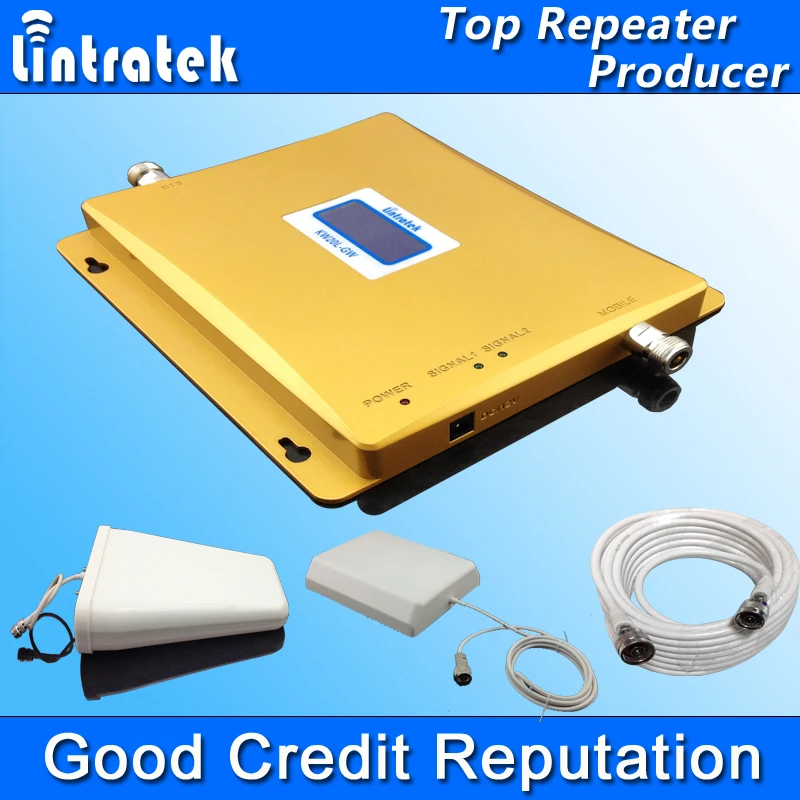 HOT LCD Display 3G W CDMA 2100MHz GSM 900Mhz Dual Band Cell Phone Signal Booster GSM
