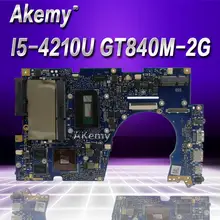 Akemy UX303LN материнская плата для ноутбука ASUS UX303LN UX303LB UX303L UX303 Тесты оригинальная материнская плата 4G Оперативная память I5-4210U GT840M-2G