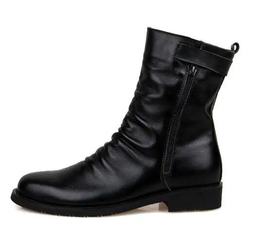 Winter Men Short Plush Snow boots Genuine leather Mid-Calf Martin boots wear-resistant Autumn Male military Boots 03 Winter Men Short Plush Snow boots Genuine leather Mid-Calf Martin boots wear-resistant Autumn Male military Boots 03