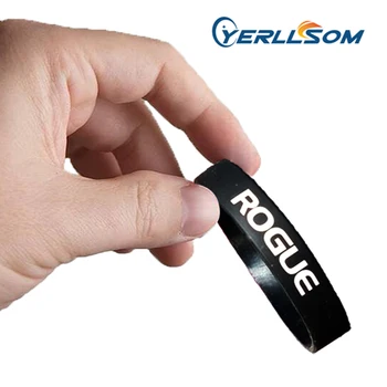 

YERLLSOM 500pcs/Lot High Quality Customized Personal Printed 1 color logo Bracelets silicone for events P041807