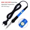 60W 220V/110V Electric Soldering Iron Adjustable Temperature Welding Gun Tools EU/US Plug 200-450 Deg.C for Electronics Work ► Photo 1/6