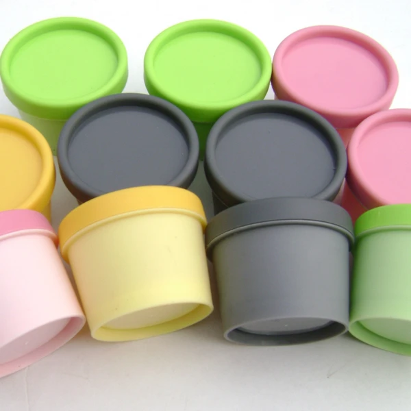 Freeshipping Wholesale 100ml Plastic Cosmetic Jar Colorful Lotion Continer Refillable Jar