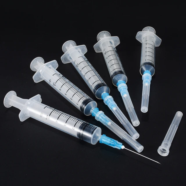 5 Set Glue Syringe 5ml Syringe Plastic Syringe With Sharp End Tip Needle  And Storage Cap For Grease Soldering Paste - AliExpress