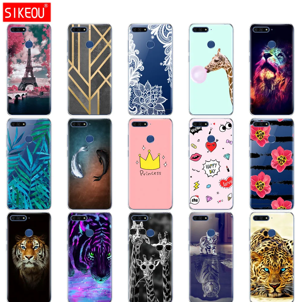 غطاء من السيليكون ل huawei الشرف 7A برو حالة huawei Y6 2018 رئيس غطاء huawei y5 2018 رئيس الهاتف الغطاء الخلفي لينة واقي TPU حقيبة