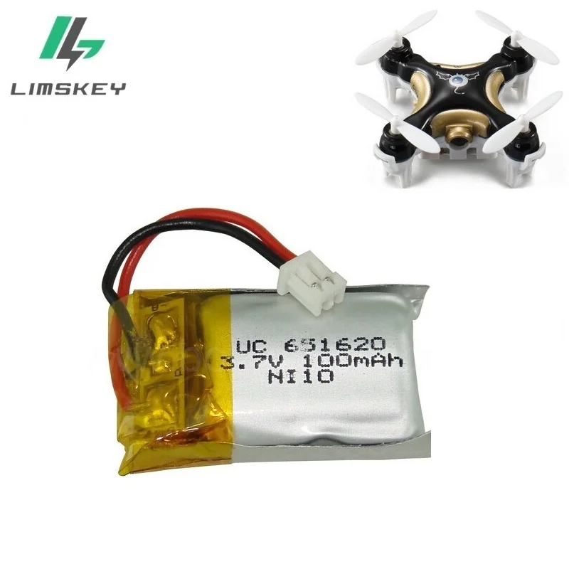 1S 3,7 V 100mAh Lipo батарея для Cheerson CX10 CX-10 CX-10A RC Quadcopter запасные части 3,7 V 100mAh Li-po батарея 1,25 мм разъем 1 шт