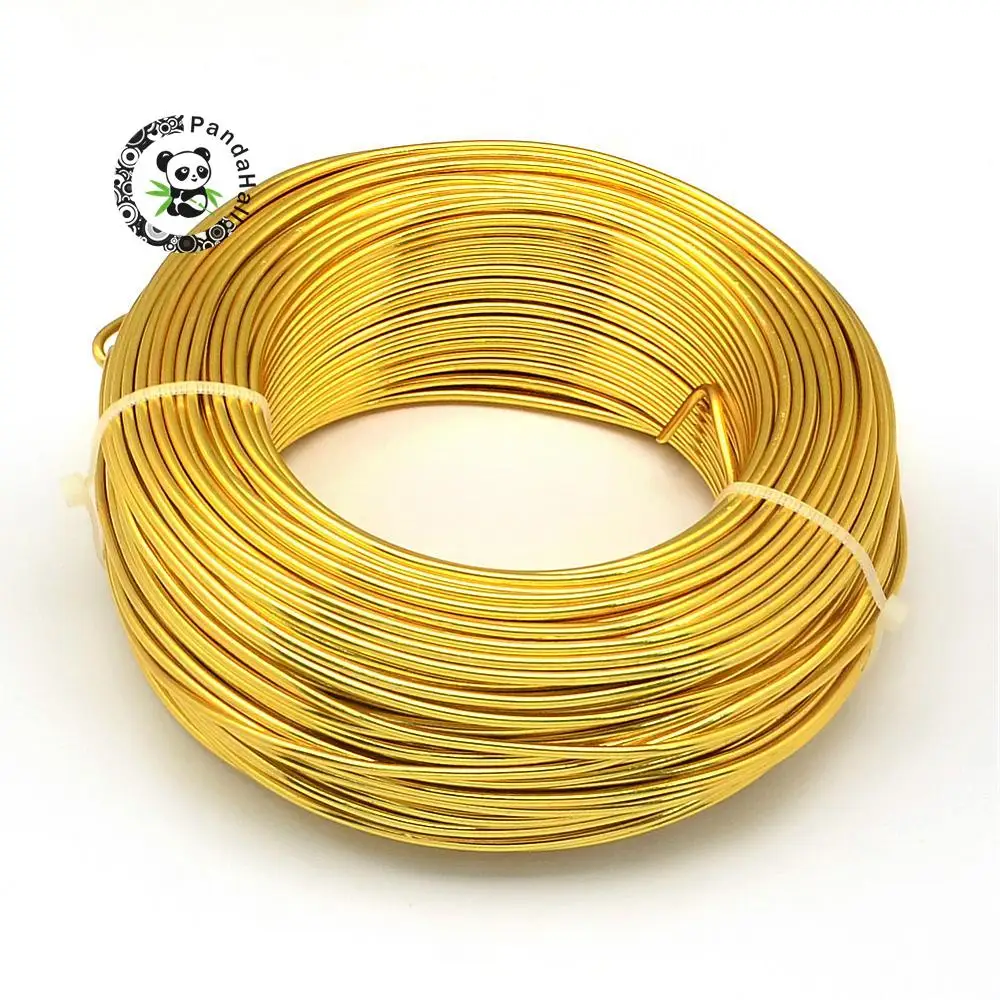 Цветная алюминиевая проволока для изготовления ewelry 2,5 мм около 35 м/500 г - Цвет: Gold