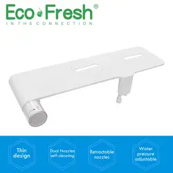 Ecofresh Non-электрическое биде сиденье на унитаз или биде Self-Cleaning насос с двойными соплами-Fresh водное Биде опрыскиватель механический Shattaf мойка