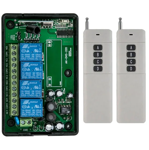 AC85v ~ 250V 110V 220V 230V 4CH RF беспроводной пульт дистанционного управления реле