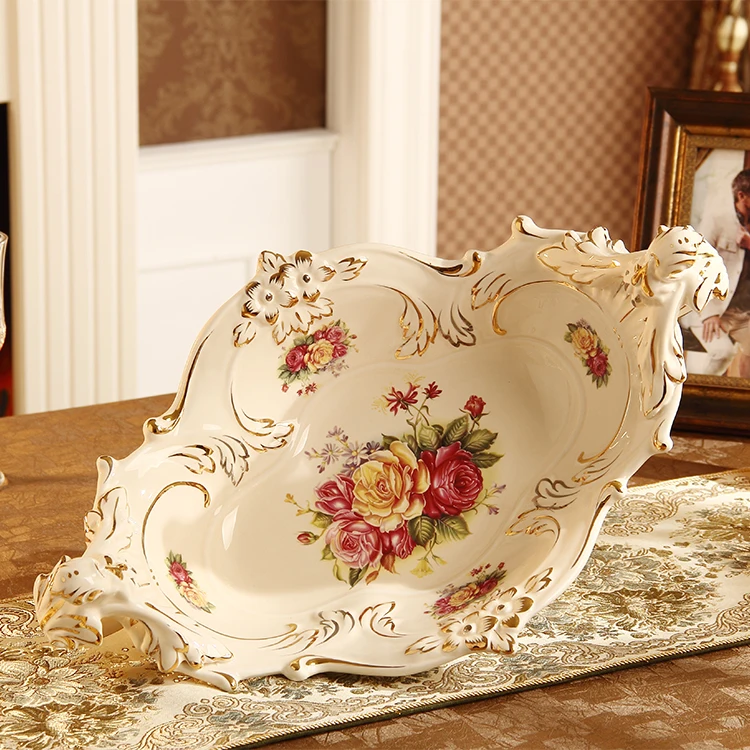 ^Cheap European ceramic fruit large luxury fashion simple living room decoration wedding housewarming gift