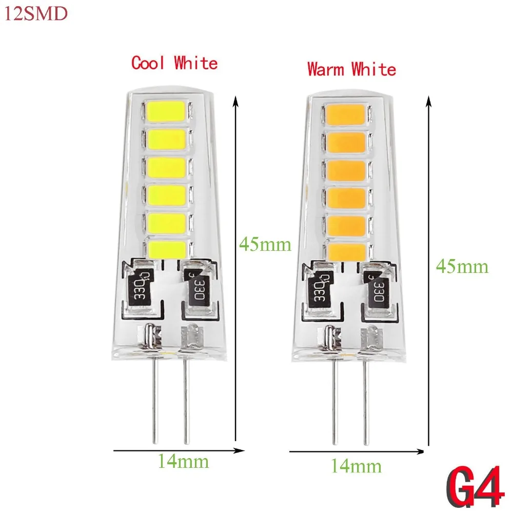 20 шт./лот G4 G9 3 Вт 5 Вт 6 Вт мозоли 5733smd светодиодные фонари силикона Кристалл Лампы для мотоциклов светодиодов, ламп освещение