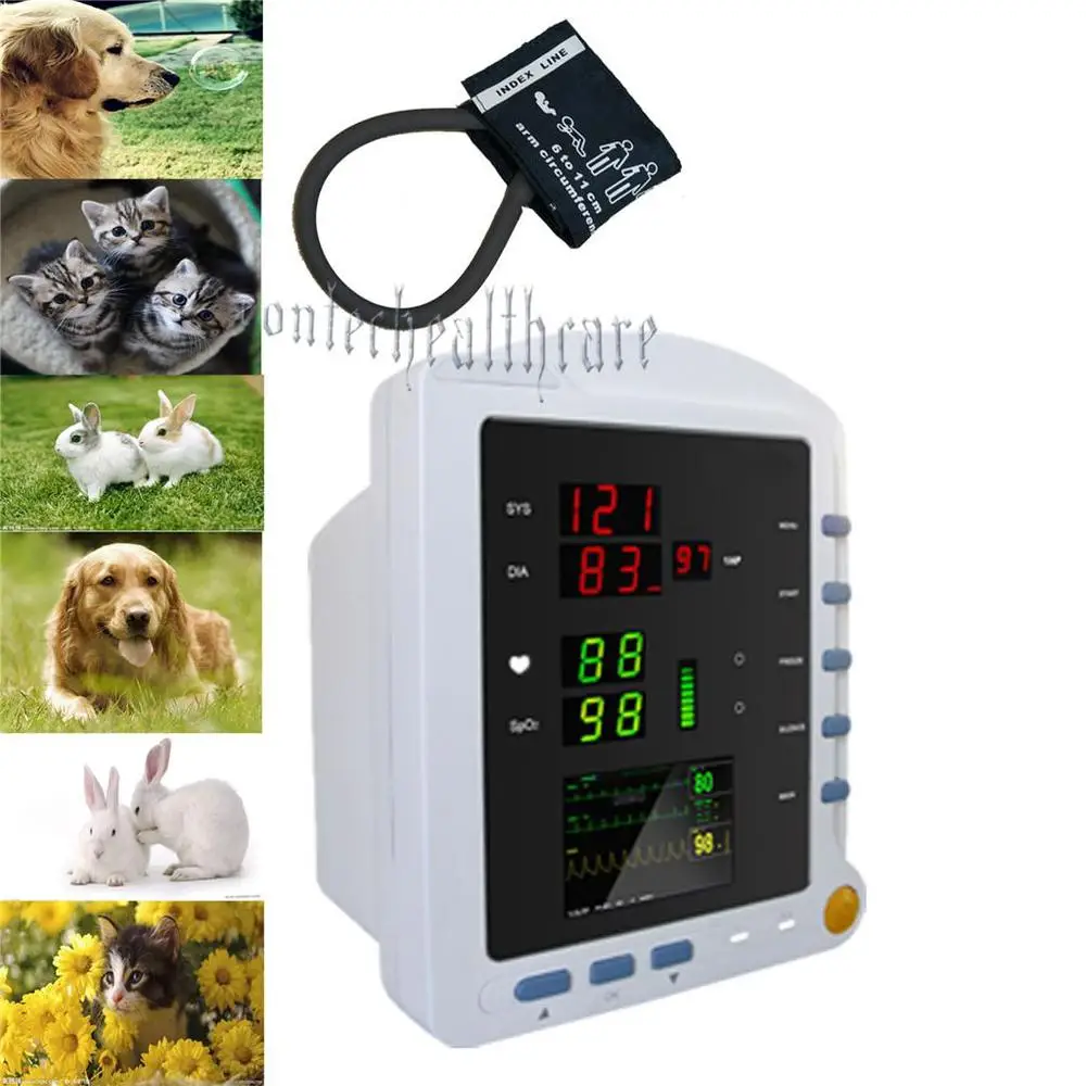 6-Para+ принтер+ Etco2+ НИАД+ SPO2+ PR+ ECG+ температура+ соотв ветеринарный прибор для ветеринарии для контроля за состоянием пациента