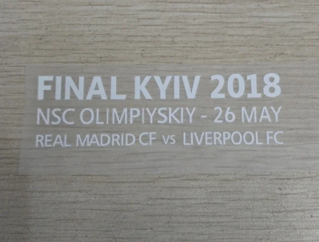 Лига чемпионов 2018 Мадрид против Ливерпуль финал Киева NSK OLYMPICSTADIO 26MAY печати шрифт