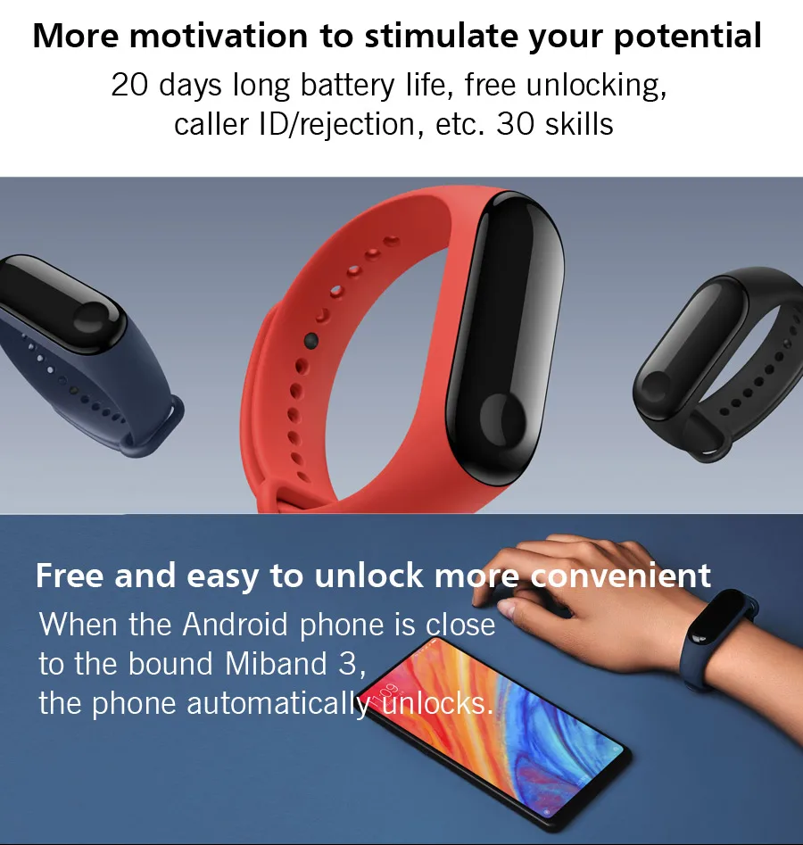 Xiaomi mi браслет на запястье 3 Смарт-Браслет фитнес mi Band 3 большой сенсорный экран OLED частота сердечных сокращений Smartband