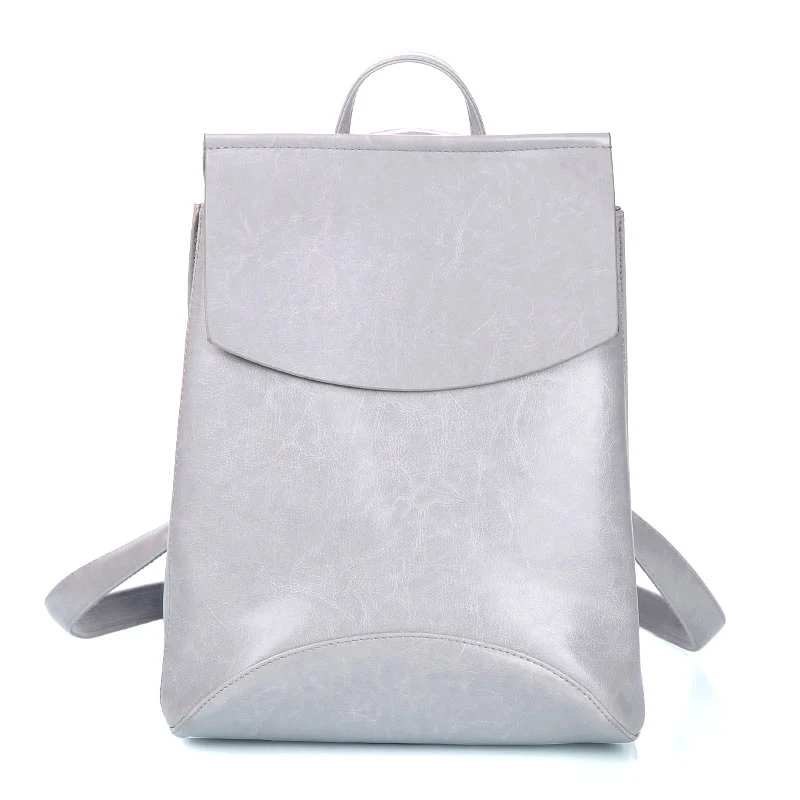 Модный женский рюкзак высокого качества, Молодежные кожаные рюкзаки для девочек-подростков, женская школьная сумка через плечо, рюкзак mochila - Цвет: Серый