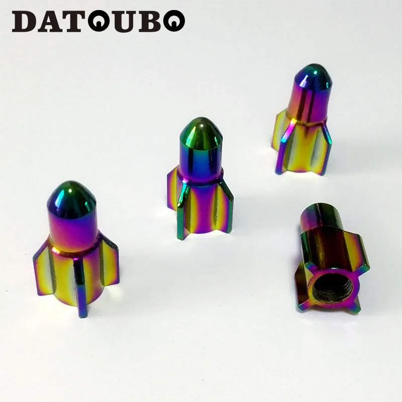 DATOUBO 4 шт. Алюминий multi неоновый цвет Граната кости Спайк ракеты шин клапан кепки, велосипед шины Универсальный колеса клапан стволовых - Цвет: Design 3