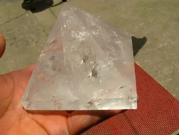 

740g NATURAL TRANSPARENT QUARTZ CRYSTAL PYRAMID HEALING