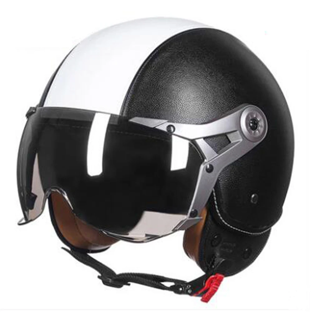 GXT мотоциклетный шлем в стиле ретро женские кожаные шлемы дышащие удобные Чоппер кафе гонщик винтажный шлем для мотоцикла