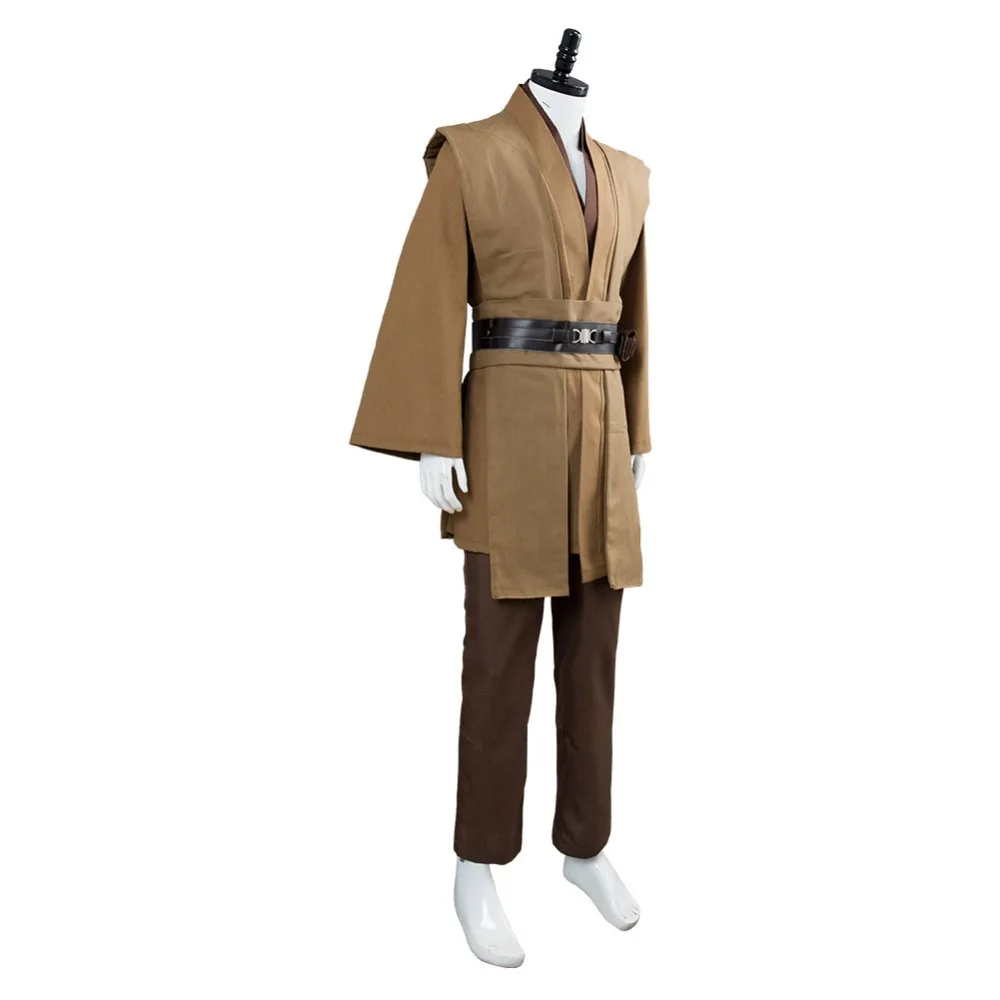 Star Cosplay Wars Kenobi Jedi Cosplay Costume TUNIC Brown Jedi Robe Halloween Carnival Costumes image 5