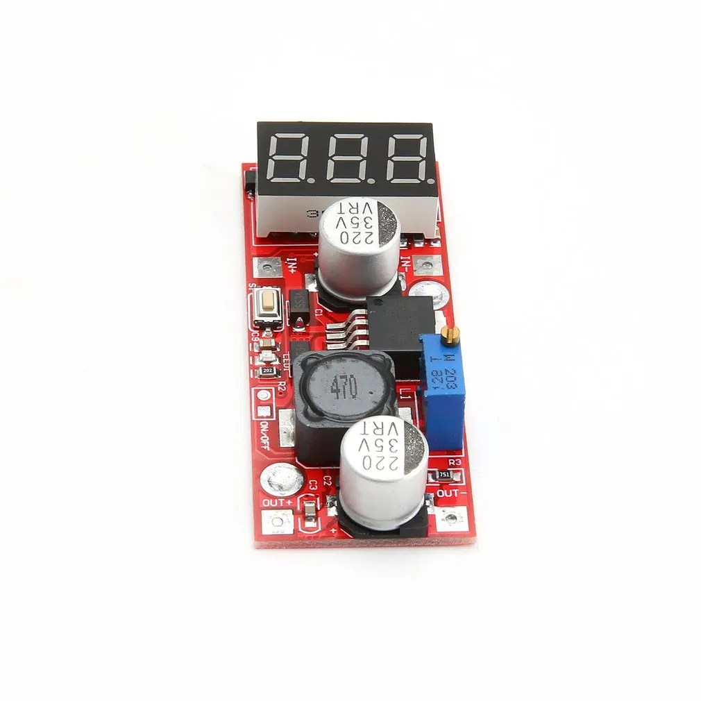 

LM2596 DC-DC Buck Step Down Module DC/DC 4.5-28V to 1.3V-25V Adjustable Voltage Regulator With LED Voltmeter