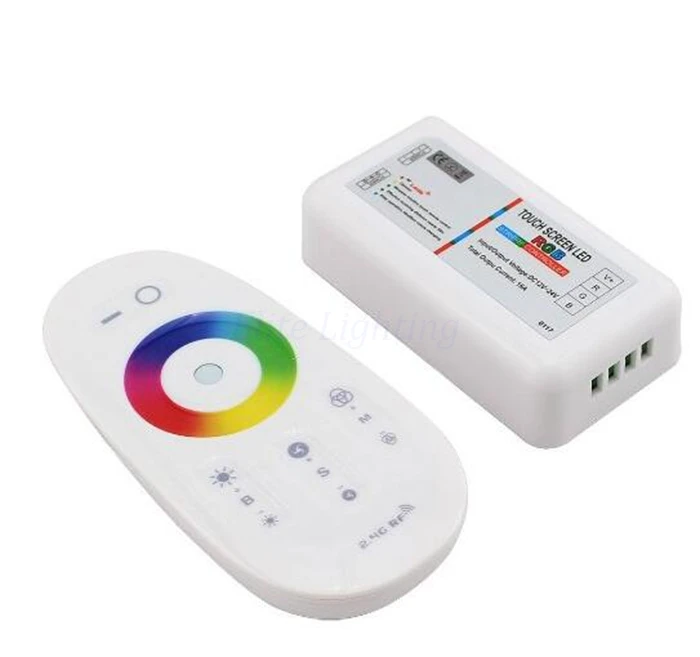 

Wall mounted LED Touch pannel RGB controller 12V /24V18A Wireless 2.4G Remote control for LED RGB Strip Lights
