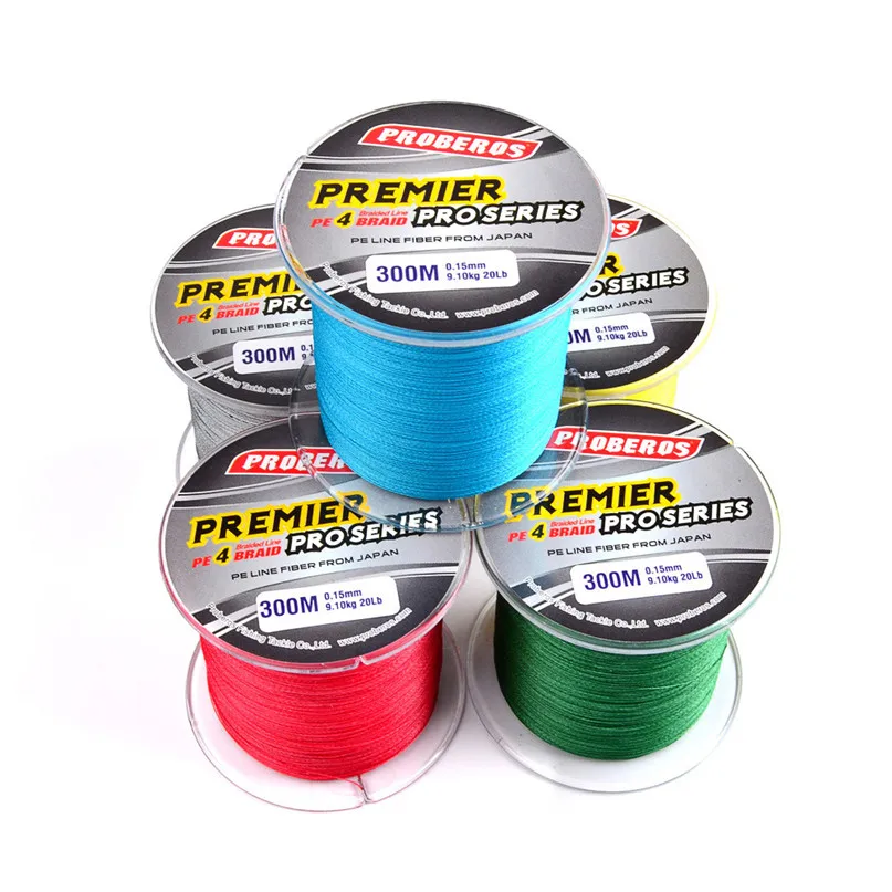 Strong Tensile Force Braided Fishing Line 300M Multifilament PE 5