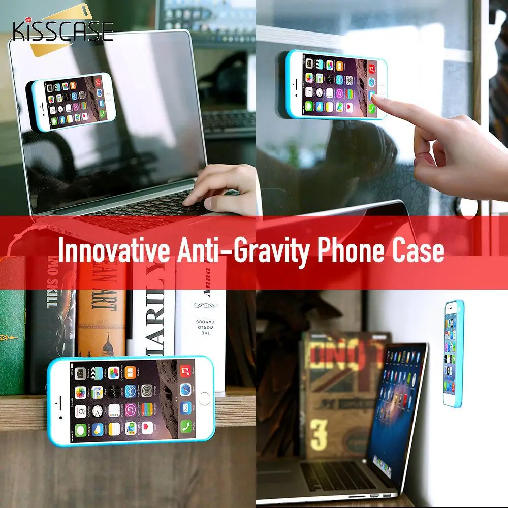 KISSCASE антигравитационный чехол для iPhone 8 7 6 рассасывающийся защитный силиконовый