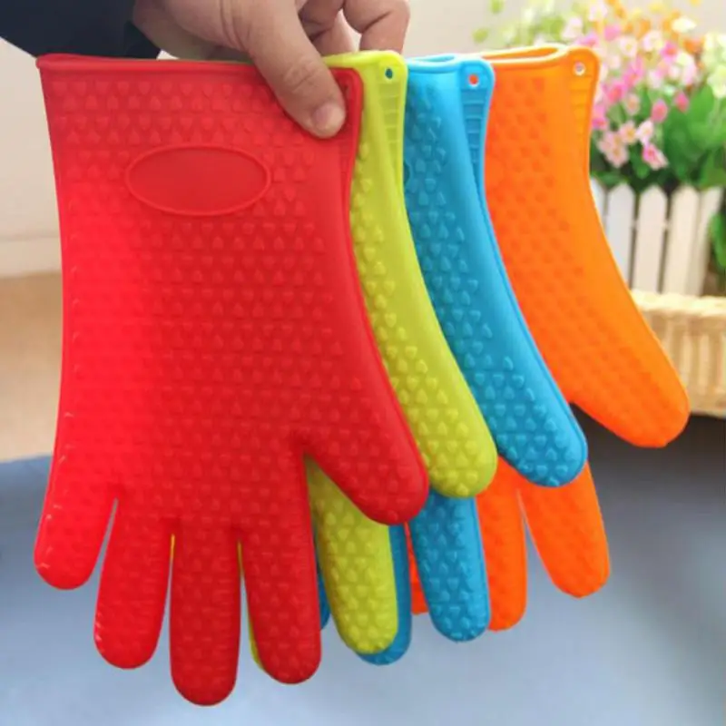 Силиконовые перчатки Кухня термостойкие перчатки Температура стойкие перчатки приготовление, Выпекание, барбекю печь перчатки Кухня аксессуары
