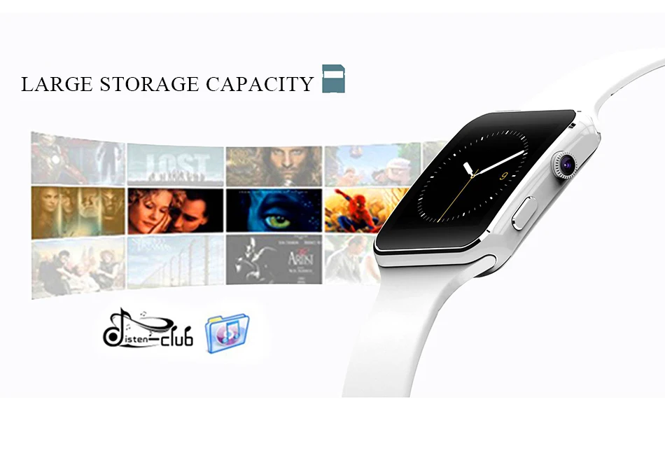 X6 Смарт-часы с камерой сенсорный экран Поддержка SIM TF карта Bluetooth умные часы монитор сна для iPhone Xiaomi Android телефон