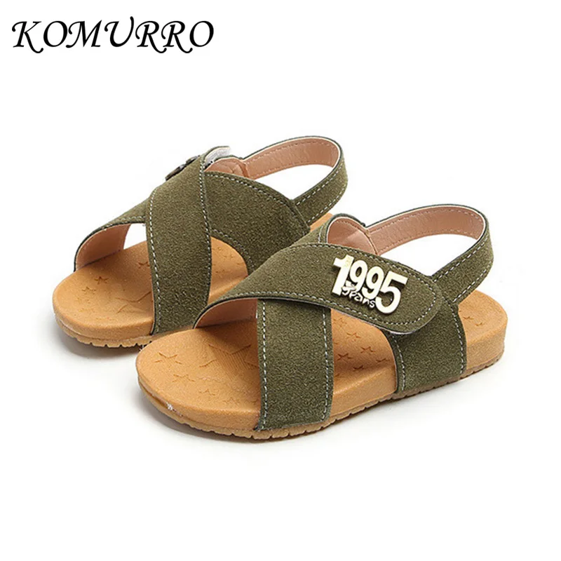 Kids Sandals Boy Leather Children Summer Shoes Baby Toddler Flat Heel