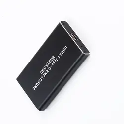 Aluminum Type-C для mSATA 3.0/2.0 Портативный Мобильный HDD Корпус Box Дело USB3.1